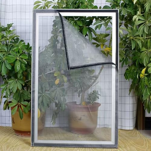 Mosquitera para ventana de 40 x 120 cm – Mosquitera para ventanas con montaje por velcro – Mosquitera ventana de fibra de vidrio