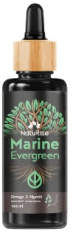 NatuRise® Omega 3 Vegan - Algenöl - 1884mg DHA, EPA & DPA - Hochdosiert - 100 ml - Laborgeprüft – Triglycerid-Form - Pipette mit Dosierskala - UV-Glas (Lavendel + Eukalyptus)