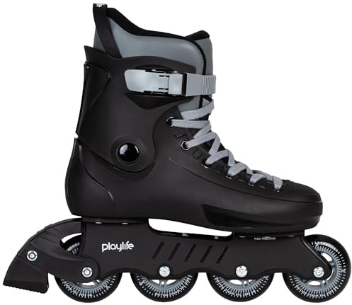 Playlife Rave Black 80 Inline Skates schwarz - Inliner für Herren und Damen - Skate mit 80mm/85A Rollen, ABEC 7 Kugellager 41-42