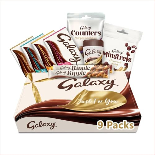 Galaxy Assorted Milk Caramel Minstrels Ripple Chocolate Hamper Gift Box (Hot Chocolate)