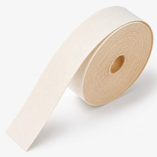 DECHOUS Fabric Lampshade Edge Tape Self Adhesive Cloth Strip White 6 Meters Roll for Lamp Shade Crafting and Cabinet Repairs