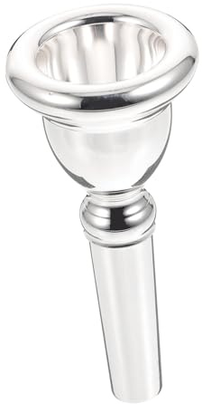 DECORNIJIA Versilbertes Kupfer Mundstück für Euphonium Bariton Tenorhorn Langlebiges Blechblasinstrument Zubehör Glatte Oberfläche Praktischer Ersatz für Musiker bei Konzerten Proben und