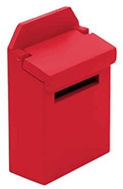 Mini boîte aux Lettres en Bois Rouge échelle 1:12 Maison de poupée boîte aux Lettres Couvercle Rabattable Couleur Unie Simulation Ornement - Dollhouse Mini