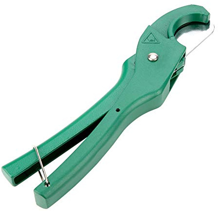 Tagliatubi in PVC, Forbici a cricchetto Utensile manuale per tagliare tubi, Corpo in lega di alluminio con gancio per riporlo facilmente, Strumento per risparmiare sforzo ad alta