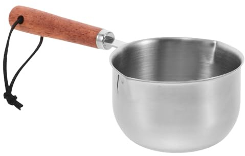 Healifty Casserole Inox 304 200 Ml Antiadhésive Petite Casserole Multifonction pour Chauffer Huile et Lait Pot Doseur Intégré la Cuisine Maison Cuisson Rapide et Précise