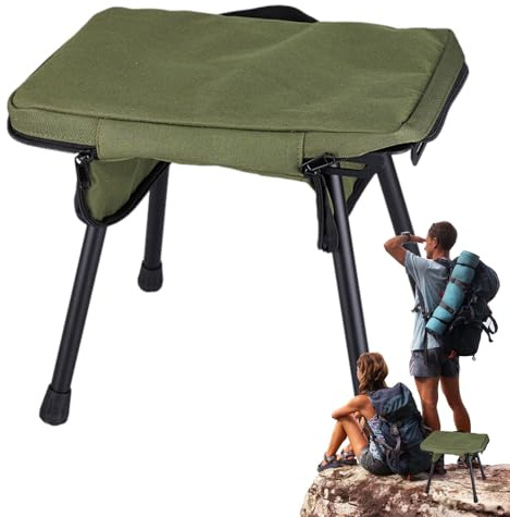 Fiskepall - 80 kg Maximal Vikt Lättviktsstol,Hopfällbar Camping Pall | För Trädgård Fiske Vandring Med Ryggsäck Resor Picknick Och