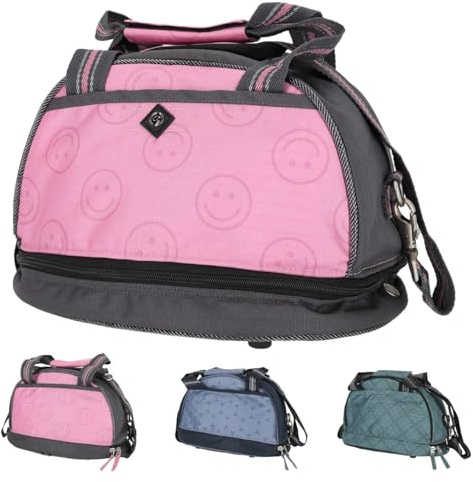 NETPROSHOP Reithelmtasche aus wasserabweisendem Turnout-Stoff Helmtasche mit Reißverschlussfach und Handgriffen, Farbe:Cherry Pink