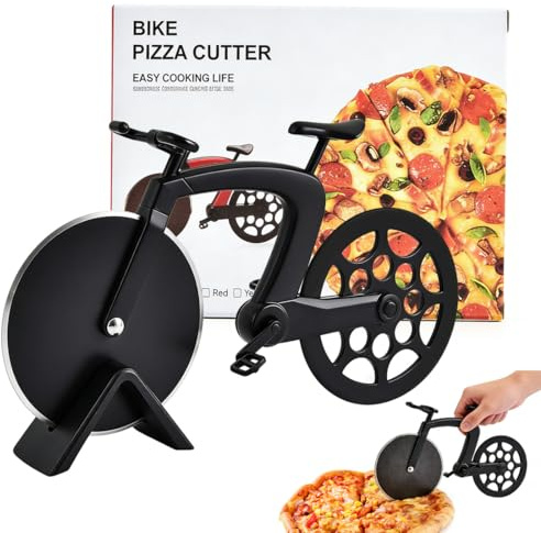 LYITZW 1 Stück Pizzaschneider, Fahrrad Design Pizzaroller, Super Scharfe Und Langlebige Klingen, Rollt Glatt Zum Schneiden, Dekoratives Küchenaccessoire Für Familienessen, Partys, Als Deko Für Küche