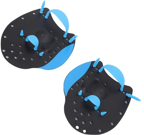 LUCKDANO Paletas de Mano Nadar Almohadillas de Paleta de Natación de Polipropileno de Silicona Ajustables para Ayudas de Entrenamiento de Natación Adecuadas para Adolescentes y Adultos. (L) (S)