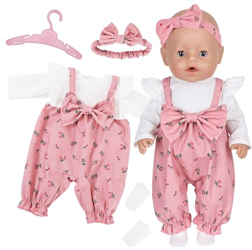 Dockklänning med rosa blommönster body