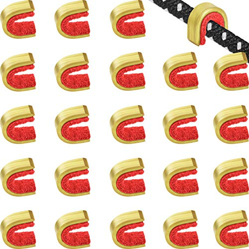 Gejoy 20 Pieces Nock Points Archery String Nocking Points Bow String Buckle Clip for Compound and Recurve Bow (Red)