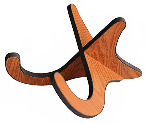 Jiayouy Holz-Ukulelenständer, zusammenklappbar, tragbar, X-Rahmen-Stil, Saiteninstrumentenhalter mit weicher EVA-Polsterung für Ukulele, Mandoline, Violine