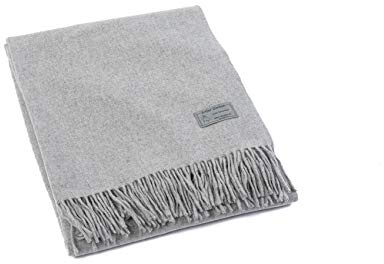 Ritter Decken Luzern Merino-Wolldecke 130 x 180 cm - Grau meliert | Leichtes Plaid aus 100% Merino-Schurwolle, ideal als Kuscheldecke, Sofadecke, Wohndecke & Tagesdecke, Made in Germany