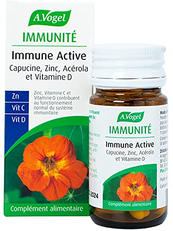 A.VOGEL - Complément Alimentaire - Favorise le bon fonctionnement du système immunitaire - Vitamines et minéraux - Enrichi en zinc et vitamine D - Extrait de capucine - 30 Comprimés