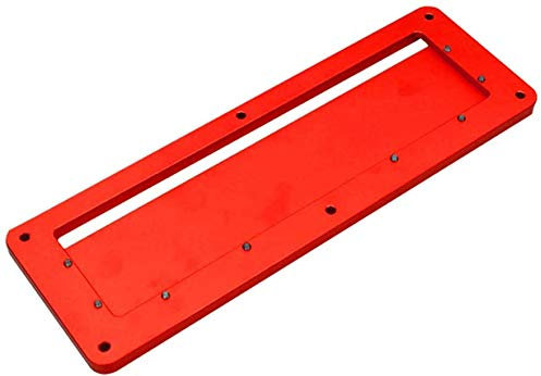 Namvo Placa de garganta para sierra circular eléctrica, ajustable, de aluminio, accesorio para sierra de mesa, color rojo