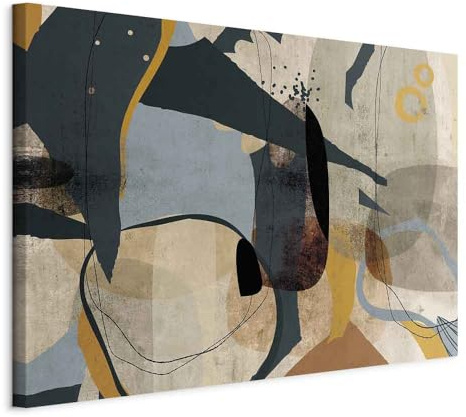 murando - Panneau Acoustique Mural, Tableau Décoration Abstrait 120x80 cm | Mousse Acoustique - 2,6 cm, Réduit les échos le salon, Décoration Murale Moderne 2-en-1, Toile tendue sur châssis en Bois