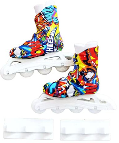 Yusheng Fingerschuhe Spielzeug, Fingerboard Rollschuhe für Finger, Fingerboard Skateboard Schuhe Turnschuhe für Kinder Skateboard Finger Breakdance Training Requisiten Schlüsselanhänger