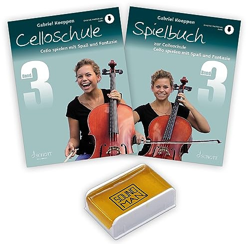 Celloschule 3 + Spielbuch 3 | Cello spielen mit Spaß und Fantasie | Gabriel Koeppen | ED2084 ED20846D | Cello Schule | ISBN 9783795723149 + 9783795723156 | Soundman Kolophonium