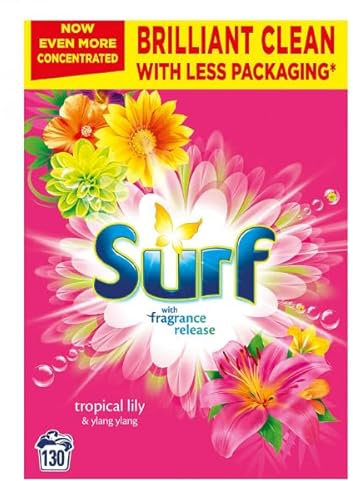 Surf Tropical Biological Cleaning Fabric Solution Washing Powder For Clothes Bulk Pack - Suitable for Cold and Hot Washes - 130 washes - By Shop 4 Less