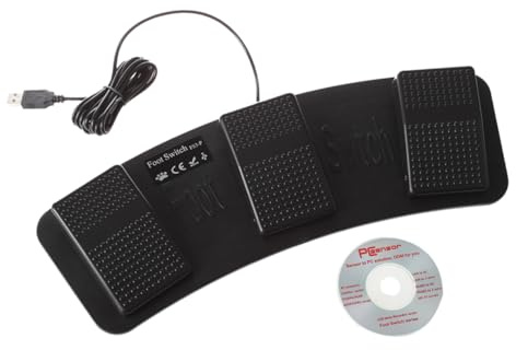 Toyvian 2m Interruptor De Pedal De Control Con Pedales y Combinación De Teclas Usb Con Cable De Oficina