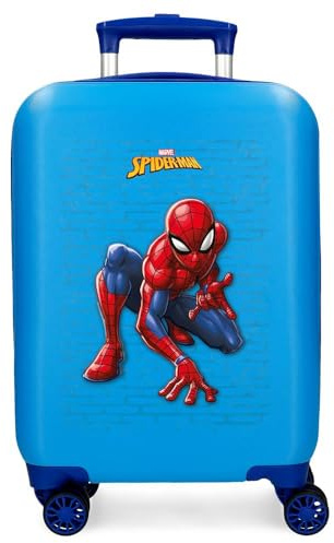 Disney Spiderman Vigilant Luggage - Bagaglio per bambini, ragazzi, il bagaglio a mano Vigilant con lucchetto a combinazione laterale e 4 ruote è realizzato in ABS, un materiale rigido e leggero.