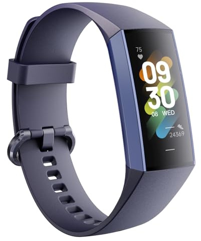 findtime Fitness Tracker da 1,1 pollici, display a colori AMOLED, orologio fitness per uomo e donna, contapassi, con cardiofrequenzimetro/BP/monitoraggio del sonno, tracker per attività sportiva