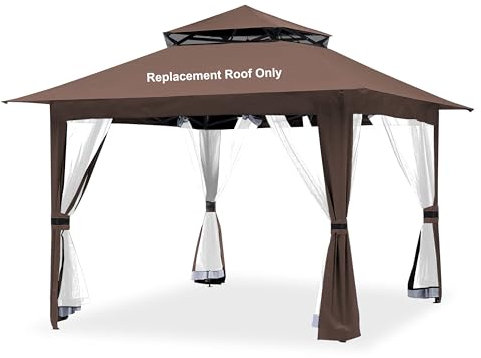 JANCANOPY Braune Pavillon-Abdeckung, kompatibel mit Master und Dach, kompatibel mit ABC 33 x 33 cm – Outdoor-Überdachungszelt, passt nicht auf andere ähnlich aussehende Modelle.