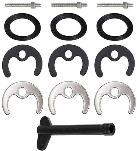 13 PCS Monobloc Tap Fixing Kit, Tap Washers, Tap Washers for Mixer Taps, Tap Faucet Fixing Fitting Kit Single Hole Hot and Cold Water Faucet Monobloc Tap Bolt for Bathroom Basin or Kitchen