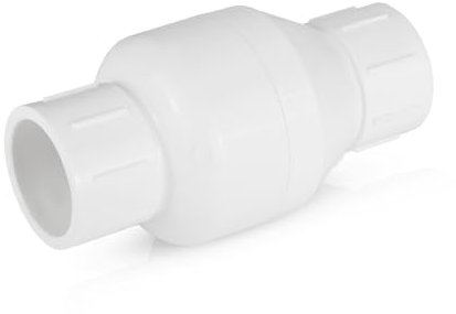 EFIELD PVC050 Clapet anti-retour en ligne en PVC de 3,8 cm, annexe 40, connexions avec solvant, clapet anti-retour à ressort en PVC
