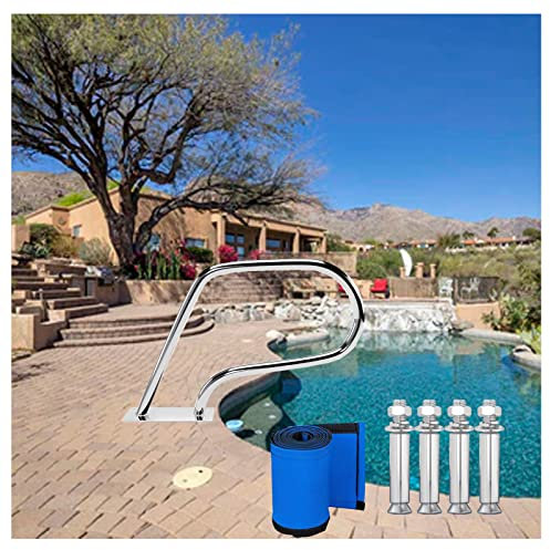 OZBMA Pool Handrails Swimming Pool Safety Hand Rail Swimming Pool Handrails, Handle, Pool Railing, Ladder Step Handrail for Swimming Pool, Sloped Entry, Spa, Water Park
