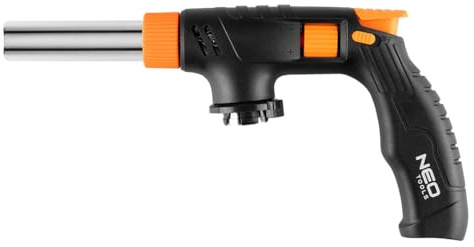NEO TOOLS Lödbrännare – gasbrännare för hushållet, catering, fiske, hantverk och bilverkstäder – piezo-tändning – brännare med butan/propan butangas – enkel och säker att använda