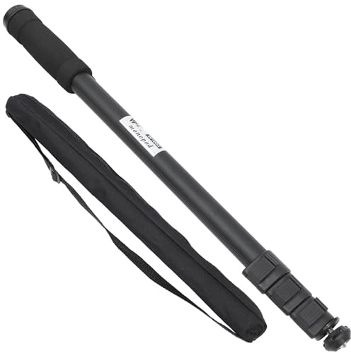 LRXIYODE Monopode Noir en Alliage D'aluminium pour Appareil Photo Extensible Léger et Stable, Support Jusqu'à 3kg, pour Voyage et Photographie en Extérieur