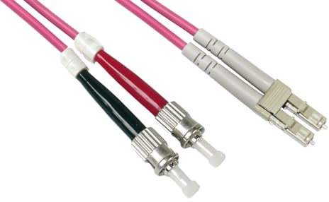 LINK LKLCST4503 - Cable de fibra óptica LC a ST Multimodo Duplex OM4 50/125, 3 m