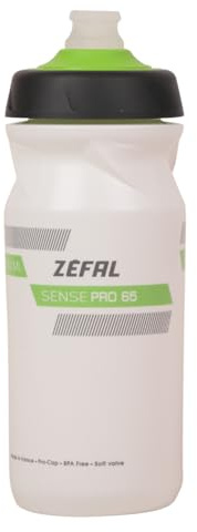 ZEFAL Sense Pro 65 - Bidon/gourde à eau vélo/sport - Premium et Etanche - Blanc/Vert - 650 ml