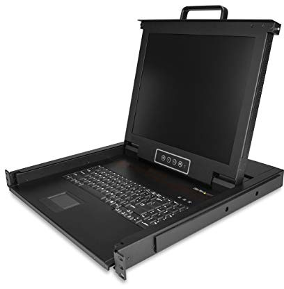 StarTech.com KVM Konsole für Server Racks | Single-Port-VGA-KVM mit 17-Zoll-LCD-Monitor | voll ausgestattete universelle 1HE-LCD-KVM-Schublade mit Kabeln und Hardware | USB-Unterstützung | 50.000 MTBF | Rackmount Konsole, Ein-Port KVM, US QWERTY Tastatur, mit Kabeln, integriertes Netzteil, 1280x1024, 50.000 MTBF
