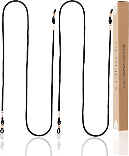 GERNEO® - Paris – hochwertiges Brillenband aus Stoff – extra lange Unisex Brillenkordel für Sonnenbrillen & Lesebrillen – diverse Farben - Kupfer Halter
