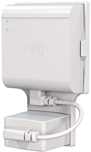 Outlet Mount for R-ing Bridge Device(1st Gen), No Drilling and Speace Saving Wall Mount Holder with Short Cable for R-ing Smart Lighting Bridge (1 Pack)