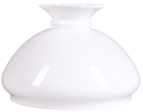 Petroleumglas Lampenglas 234mm Ersatzglas Petroleumlampe Leuchtenglas Opalglas rund Weiß Einbaudurchmesser