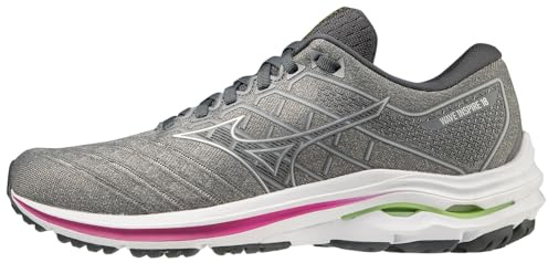 Mizuno Women's Wave Inspire 18 Running Shoe Sneaker, Ultimate Grey/Silver, 5 UK