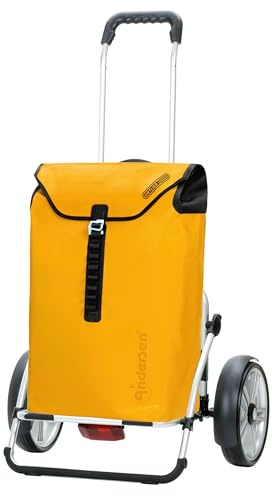 ANDERSEN Einkaufstrolley - Royal Shopper Plus Ortlieb gelb 49 L Handwagen, wasserdicht, wetterfest, Aluminium, klappbar, Kugellagerad