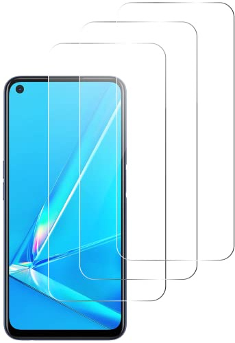 QUITECO Vetro Temperato per Oppo A52/ A72 / A92 [3 Pezzi] Vetrino Protettivo Pellicola Protezione Schermo