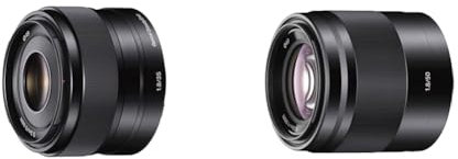 Sony SEL35F18 E Mount APS-C 35 mm F1.8 Prime Lens - Black & SEL50F18 E Mount - APS-C 50mm F1.8 Prime Lens (Black)