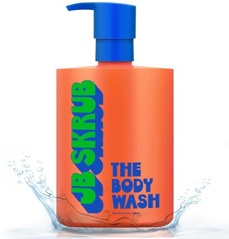 JB SKRUB The Body Wash for Kids, Tween & Teen Boys with Foaming Action & Natural Citrus Scent - No Harsh Ingredients Boys Body Wash - Conquer Adolescent Funk with Confidence - 14 Oz.