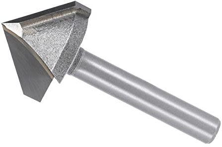 CoCud V Scanalatura Fresatrice Punta, 22mm Taglio Diametro 6mm Gambo 90 Grado, Carburo Punta V Scanalatura Punta per Lavorazione Legno Scanalature Realizzazione), 1pz