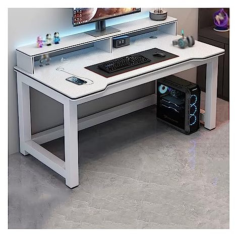 Laptop-Tisch Computertisch PC-Desktop-Tisch, doppelter Desktop-Schreibtisch for Studenten, Zuhause, Schlafzimmer, Arbeitstisch, Bürotisch, einfacher Gaming-Tisch, PC-Tisch Arbeitstisch für das Heimbür