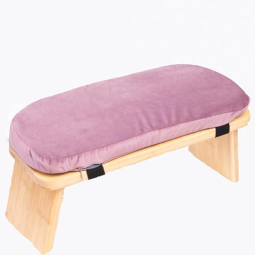 LuusMm Meditationsbank, Yoga-Bank, Ergonomische Meditationsbank, Stabile Gebetsbank Mit Meditationskissen Für Lange Meditationszeiten,Rosa