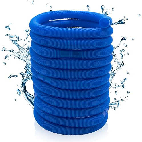HAFIX Poolschlauch Ø32 mm, 10 m, blau, für Poolsauger, Pumpe und Skimmer | Flexibler PE-Saugschlauch mit angeformten Muffen für Poolsauger, Filteranlagen und Skimmer; UV- und chlorbeständig.