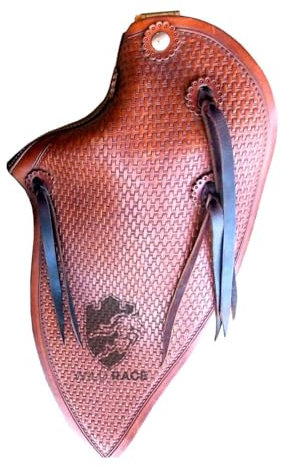 WILD RACE Neue Western-Tapaderos-Steigbügel-Sattel mit Blumenmuster, handgefertigt, genähtes Leder, robust, verkauft im Paar-Set (STYLE-06)