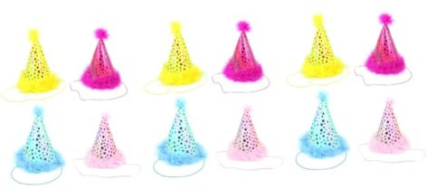 Toyvian 12 Stk Rosa Federhut Geburtstagsparty-kegelhut Partykegelkappe Partyzubehör Spaß -partyhüte Baby-geburtstagsmütze Partyhüte Kinder-tiara Babymütze Papierhut Bilden Stoff