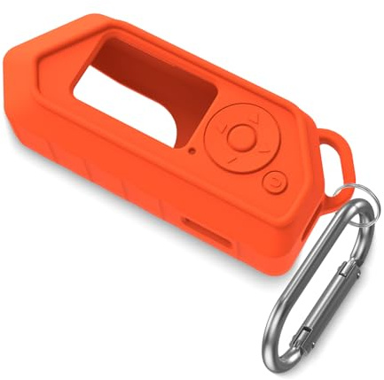 Skyddsfodral för Flipper Zero, MOWYEOK reptåligt mjukt skyddsfodral, tillbehör för Flipper Zero WiFi-enheter, med karbinhakar (orange färg)